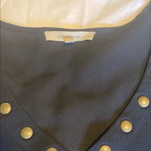 41 Hawthorn Black Blouse with Gold Accents